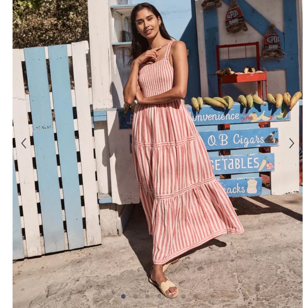 Marine Layer Selene Maxi Dress - Small / Hibiscus Stripe